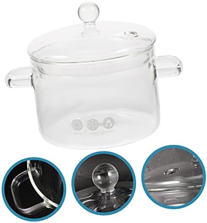 BRIGHTFUFU 1500ml Glass Stew Cooker