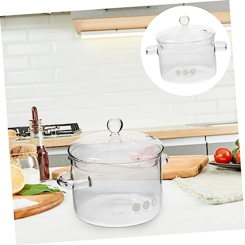 High Borosilicate Glass Soup Pot with Lid