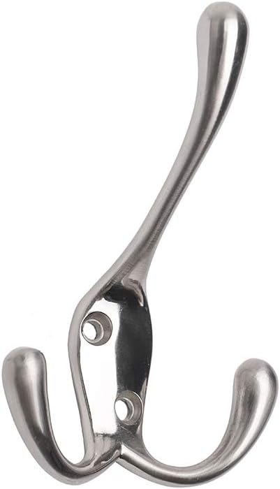 Durable 5-Pack Coat Hat Hooks with Flared Prongs