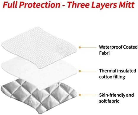 Durable Heat-Resistant Oven Mitts Set for Kitchen and Grill Use