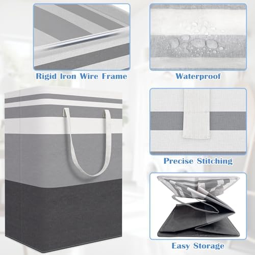 BlissTotes 3-Pack collapsible laundry basket waterproof easy to carry