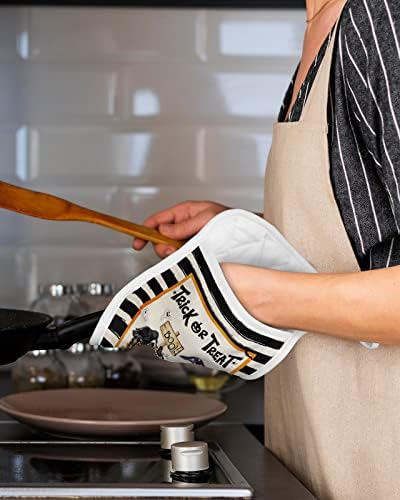 Spooky Halloween 5PCS Pot Holders Set with Pockets