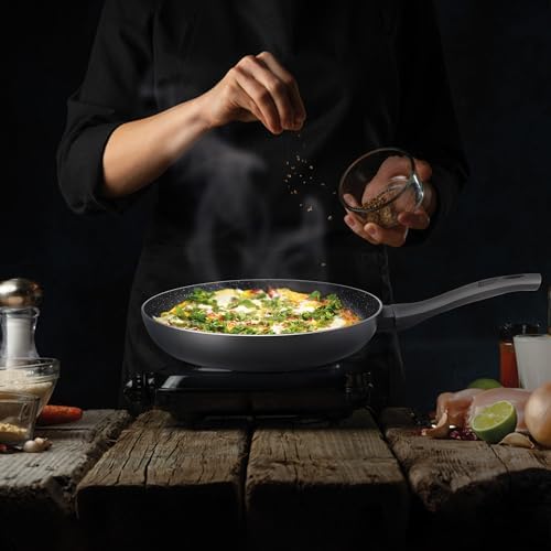 MILTON Pro Cook 8-inch Nonstick Frying Pan with Lid