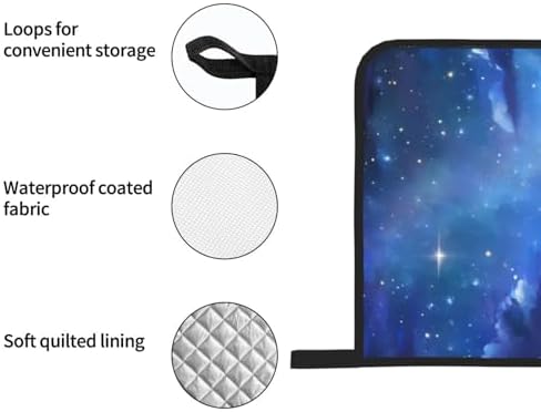 Northern Lights Oven Mitts Pot Holders Heat-Resistant and Durable Cooking Essentials