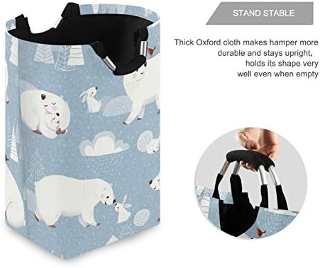 Huggable Winter Bear Folding Laundry Hamper