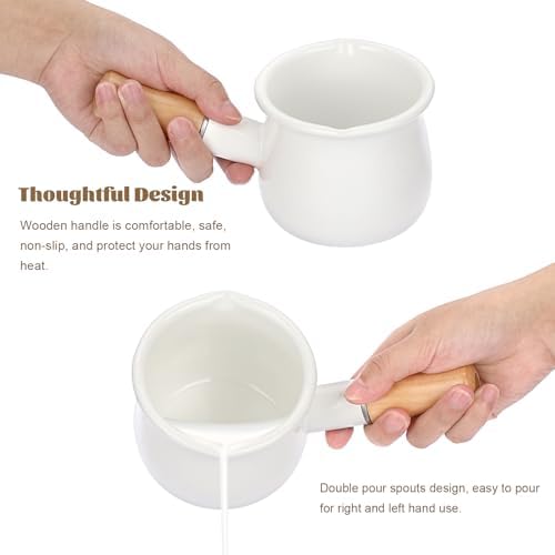 Elegant Enamel Butter Warmer Pot