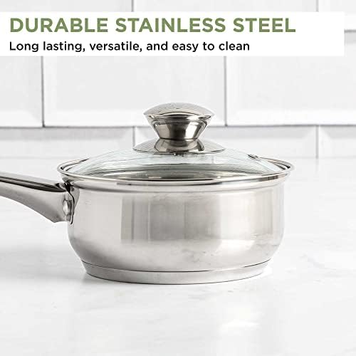 Ecolution 1-Quart Stainless Steel Saucepan Premium Cooking Excellence