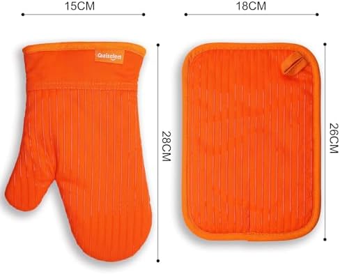 Coziselect 4-Piece Oven Mitts Pot Holders Heat-Resistant