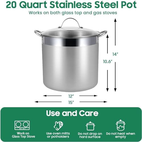 Stainless Steel Water Bath Canner with Rack Green