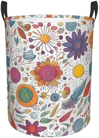 Feathered DreamsLaundry Basket on White Oxford Cloth