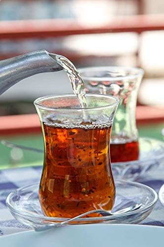 LavoHome Turkish Samovar Style Stainless Steel Double Handle Kettle