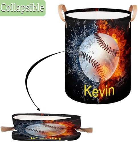 Personalized Kids Laundry Hamper with Handles for Bed Bath