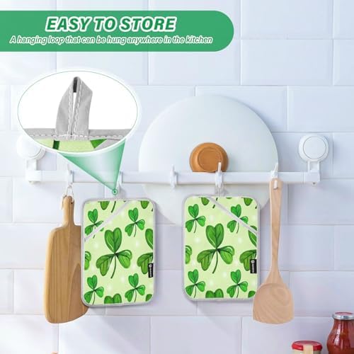 2-Pack Heat-Resistant Shamrock Oven Mitts