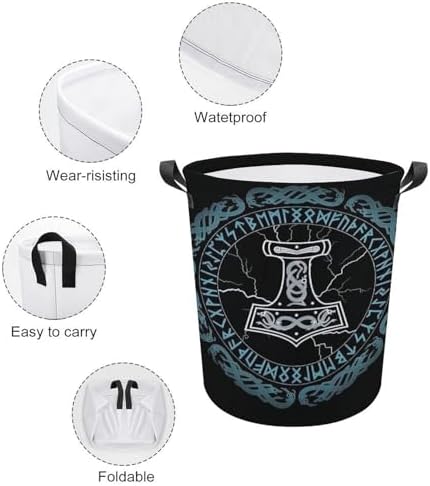 Viking inspo Norse Mythology Magic Rune Laundry Hamper
