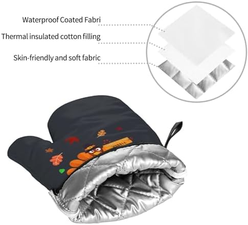 HOYYU Thanksgiving turkey oven mitts and pot holders set
