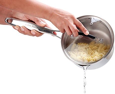 AVACRAFT 25 Quart Saucepan with Glass Lid and Spouts
