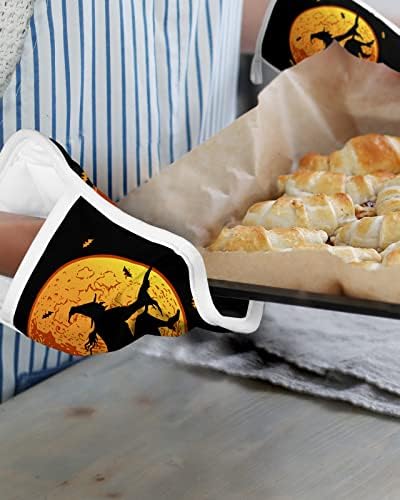 Halloween Trick or Treat Pot Holder Set - Witchy Heat-Resistant Kitchen Pots