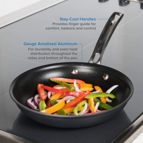 Viking Non-Stick Frying Pan 8-Inch Hard Anodized Aluminum Gray Flattered
