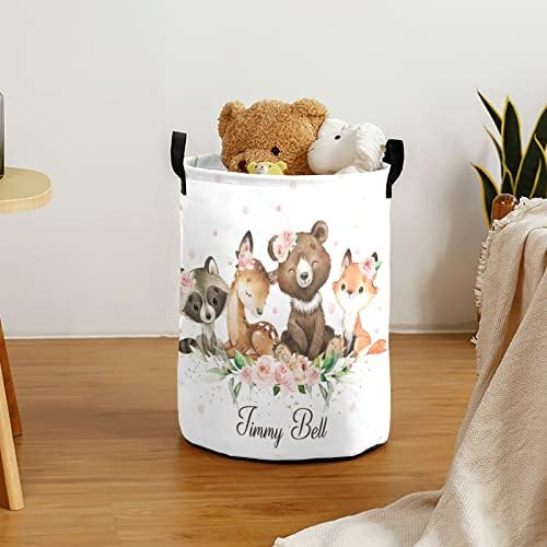 Personalized Floral Laundry Hamper