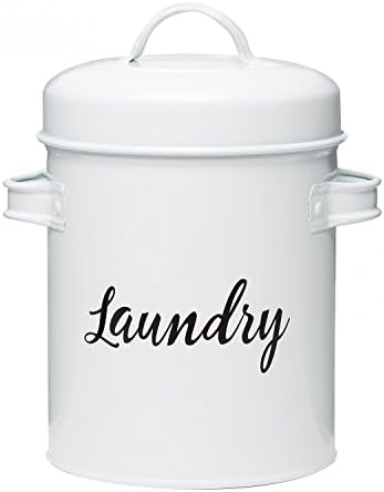 Amici Home launderette Metal Canister White - 64oz