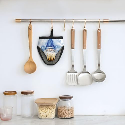 Hanukkah Gnome Mini Silicone Oven Mitts