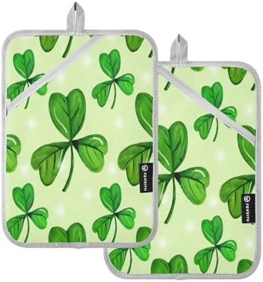 2-Pack Heat-Resistant Shamrock Oven Mitts