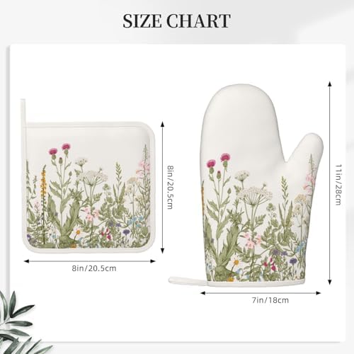 Wildflower Oven Mitts Set