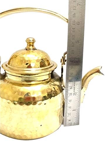 Ekam Art Handmade Brass Tea Kettle 20 Ounce