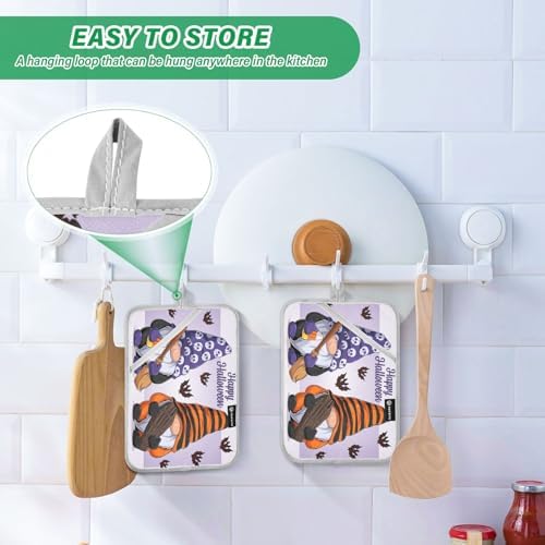 2Pcs Halloween Gnome Pot Holder Set