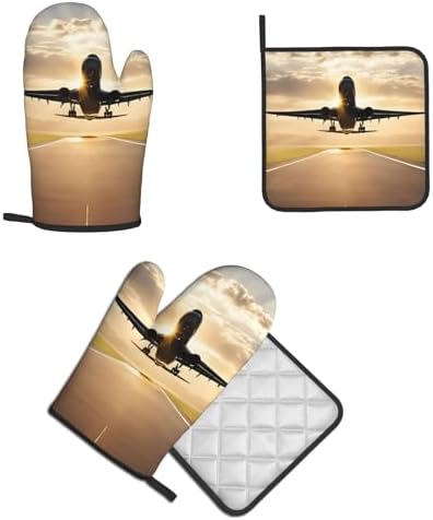 Oven Mitts Pot Holders - Durable Heat-Resistant Pairs
