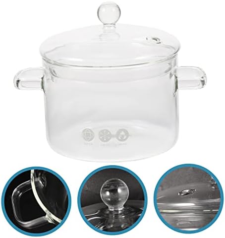 High Borosilicate Glass Soup Pot with Lid