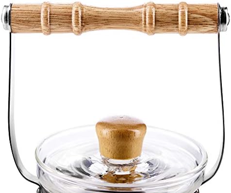 40 Oz Chinese Water Kettle Yama Glass Bamboo Handle Heat Resistant