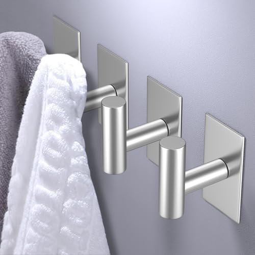 VAEHOLD Heavy-Duty Wall Towel Hook Waterproof Adhesive for Coats 2-Pack