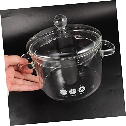 HOLIDYOYO High Borosilicate Glass Stockpot with Lid
