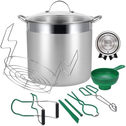 Stainless Steel Water Bath Canner with Rack Green