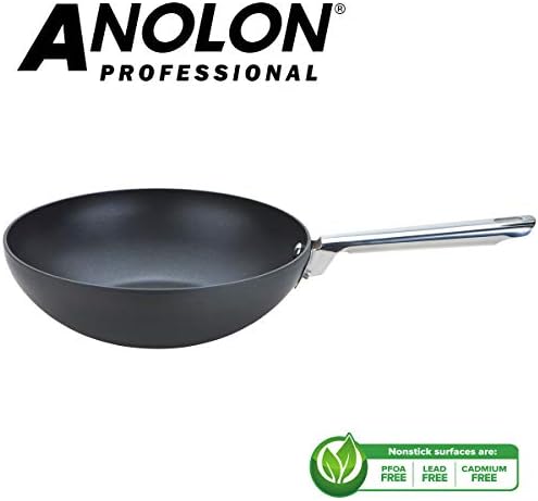 Anolon Professional Hard Anodised 26cm Stir Fry Pan Black