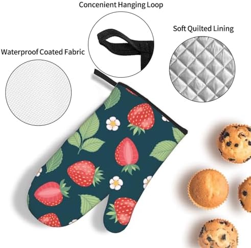 Durable Heat-Resistant Oven Mitts Set for Kitchen and Grill Use