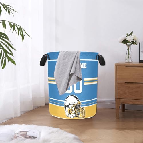 Personalized Football Style Baby Clothes Hamper with Name Number