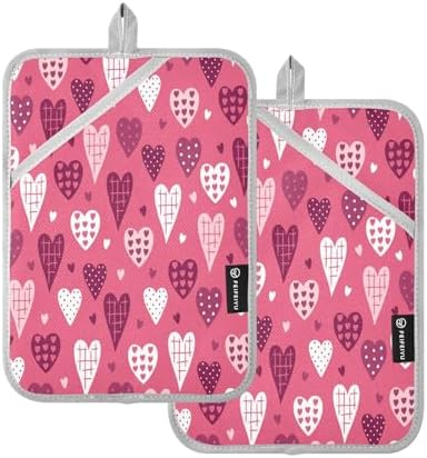 Kcldeci 2 Pack Heat Resistant Oven Mitts Potholders