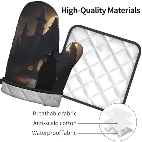 Halloween Goth 1 Heat-Resistant Oven Gloves Set