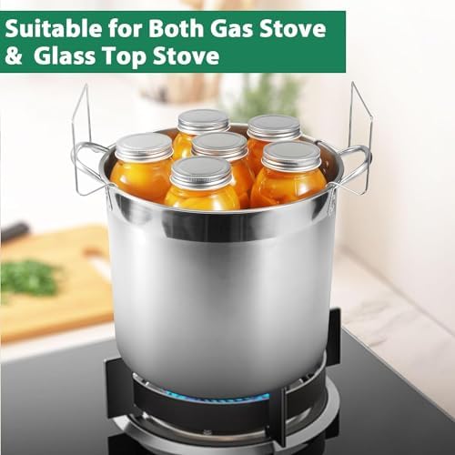 Stainless Steel Water Bath Canner with Rack Green