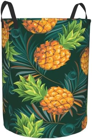 Oicvrct Pineapple Circular Hamper Laundry Basket