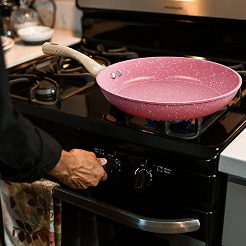 Nonstick Frying Pan 11 inch Pink Egg Pan
