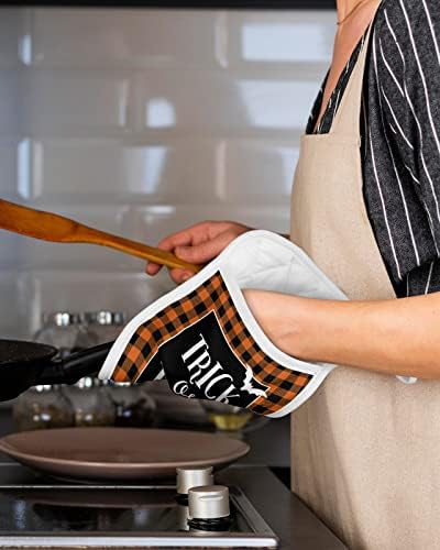 Halloween Buffalo Check Pot Holder Pads