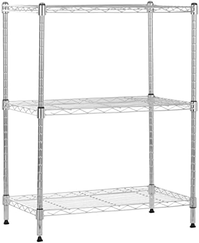 Adjustable 3-Shelf Storage Rack