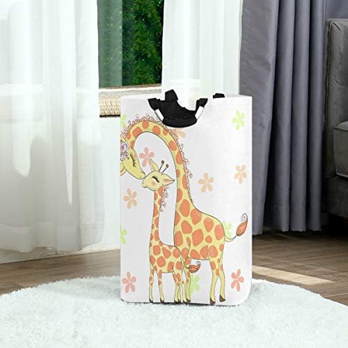 MOYYO Cute Giraffe Personlaity Foldable Laundry Basket for Home Kitchen