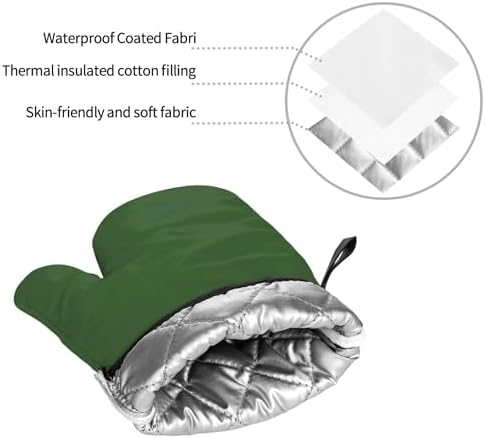 Curdesi 4PCS Oven Mitts Set - Heat Resistant Designated for Cooking BBQ