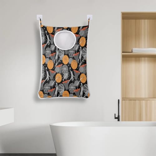 Ioracida Foldable Wall Hanging Laundry Hamper Bag 16x29In
