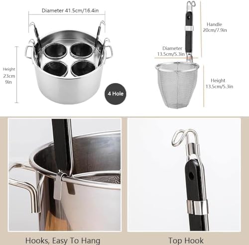 AttreX Multi-Functional Pasta Pot Set with Strainer Basket for Home Use