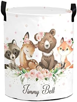 Personalized Floral Laundry Hamper